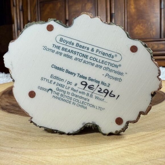 Vintage Boyds Bears Lil' Red with B.B. Woof Going to Grandma's Classic Bearytale - Picture 11 of 12